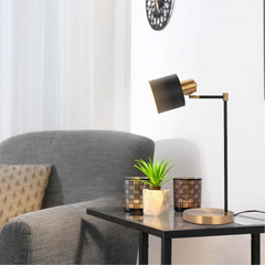 Nordic Pole Reading Desk Lamp Black Gold