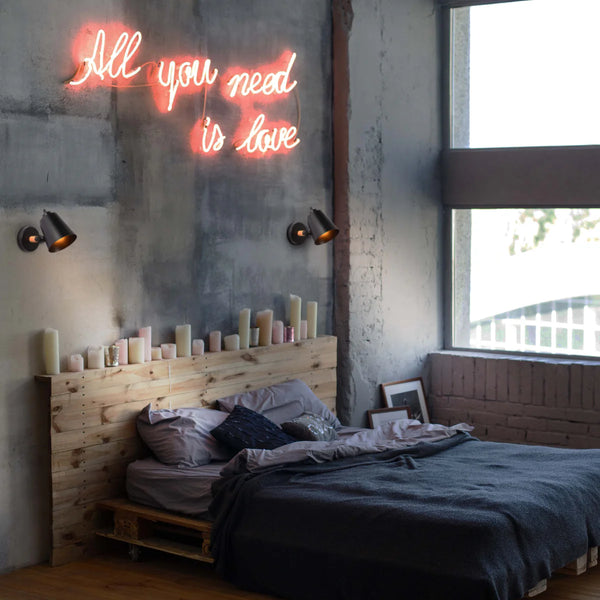 Nordic Sleek Adjustable Wall Lamp - Modern Tapered Cone Design in Black or White