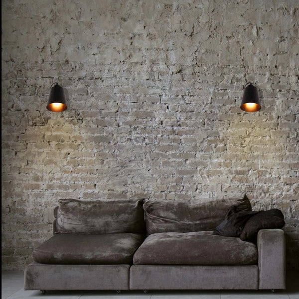 Nordic Sleek Adjustable Wall Lamp - Modern Tapered Cone Design in Black or White