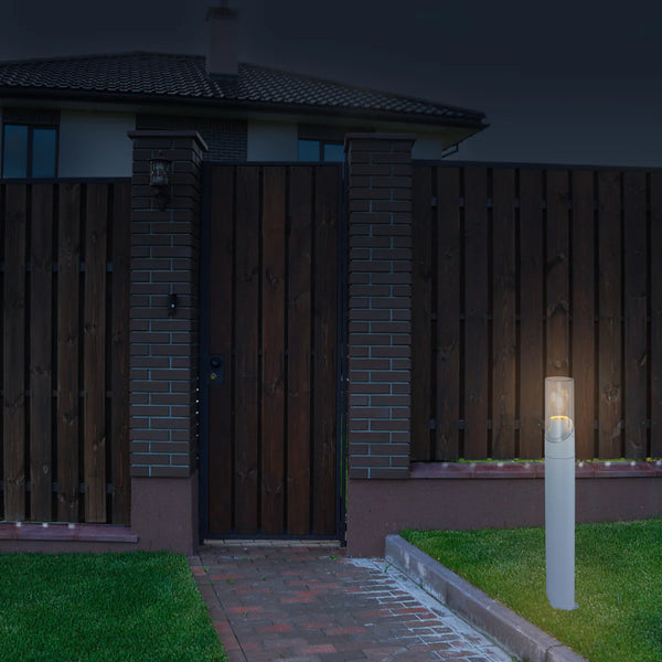 Norman Newport Outdoor Bollard Pathway Fence-top Light E27 White