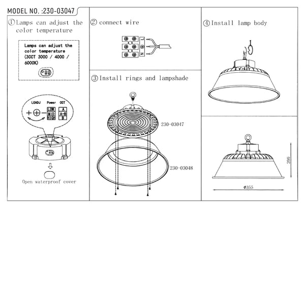 Nova High Bay LED Light with Reflector Options