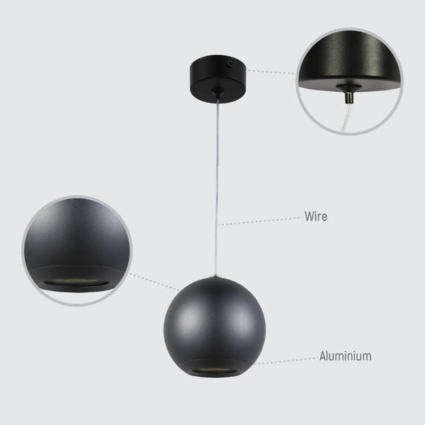 Orb Pendant Downlight GU10 Grey