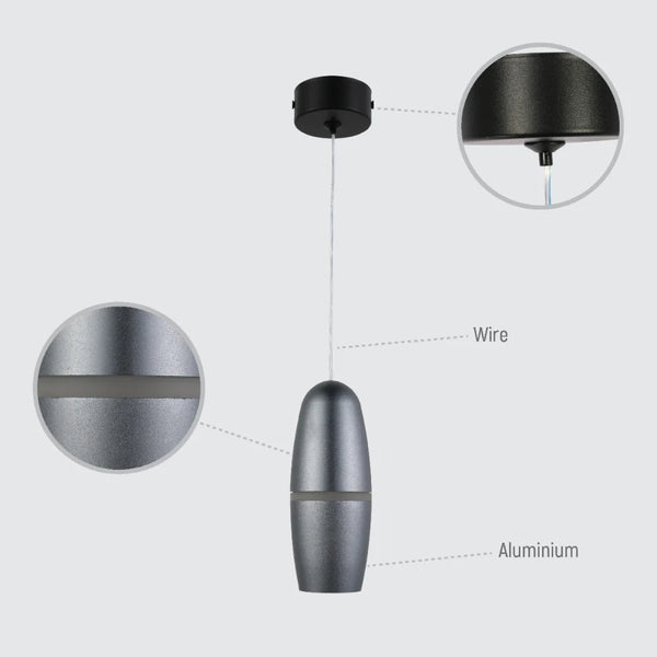 Orb Pendant Downlight GU10 Grey