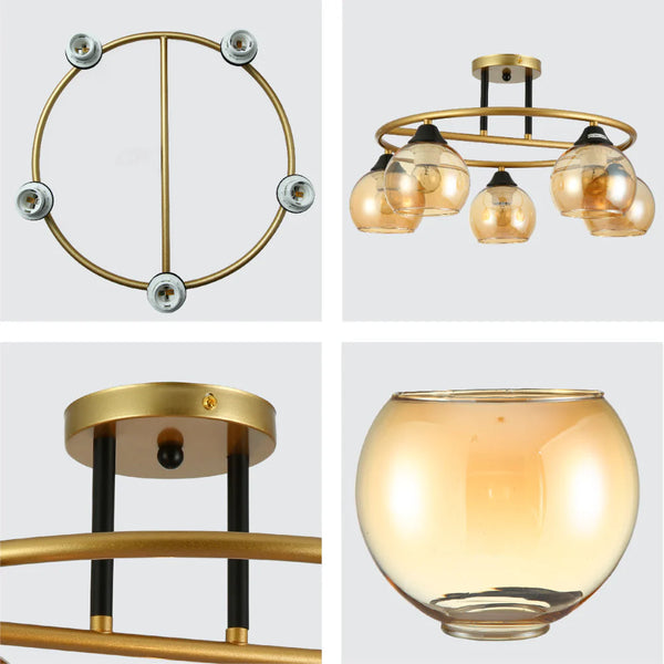 Orbit Harmony Black & Gold Ceiling Light