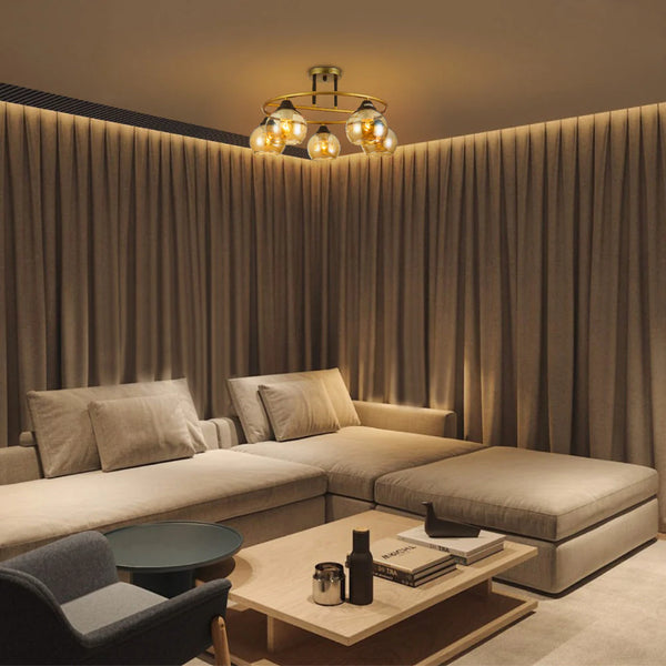 Orbit Harmony Black & Gold Ceiling Light