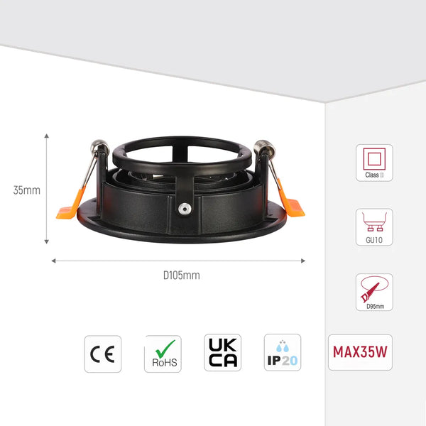 Orbit Tilt GU10 Recessed  Downlight