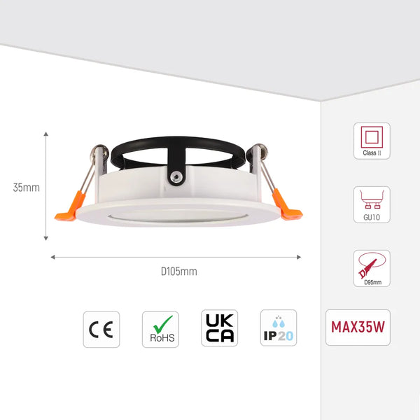 Orbit Tilt GU10 Recessed  Downlight