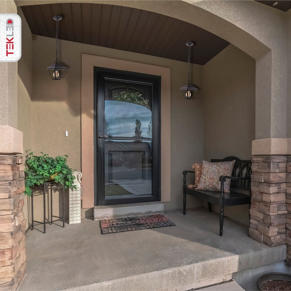 Cottage Pendant Ceiling Light Lamp Matt Black