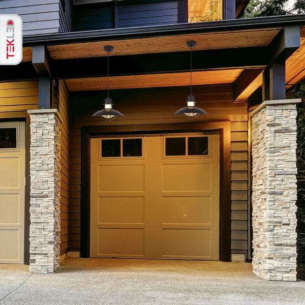 Sunflower Pendant Ceiling Light Lamp Matt Black Clear Glass E27