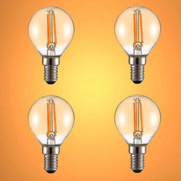 LED Filament P45 Golf Ball Bulb E14 Small Edison Screw Warm White 2400K