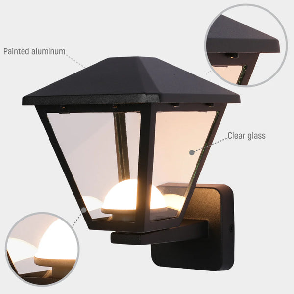 Paravento LED Outdoor Lantern Wall Light 6W Black 3000K