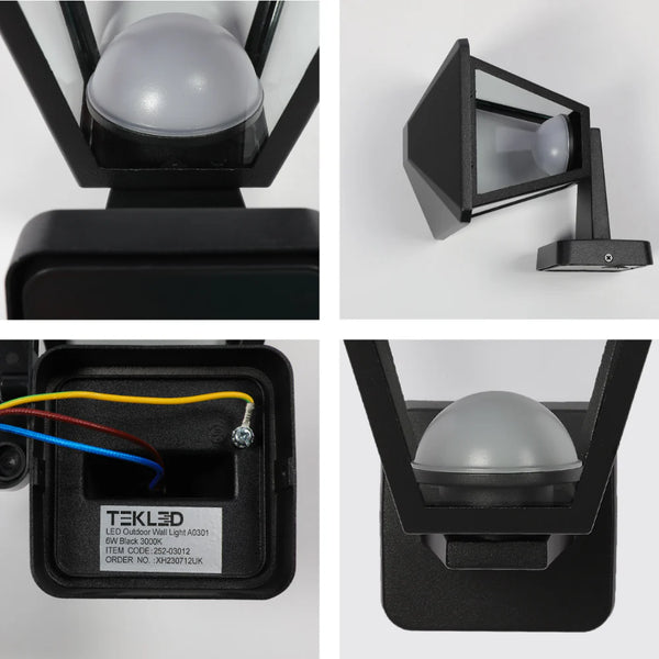 Paravento LED Outdoor Lantern Wall Light 6W Black 3000K