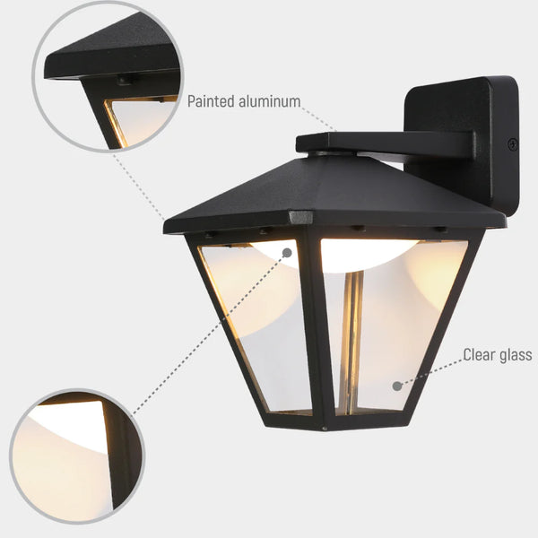Paravento LED Outdoor Lantern Wall Light 6W Black 3000K