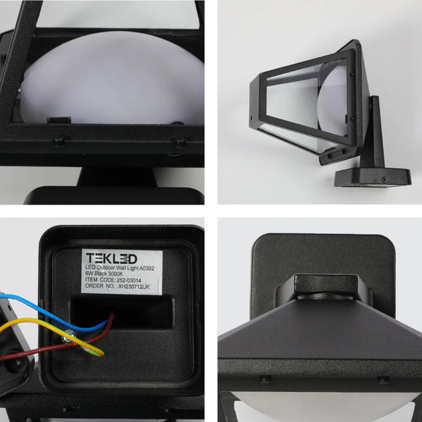 Paravento LED Outdoor Lantern Wall Light 6W Black 3000K