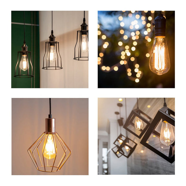 LED Dimmable Filament ST64 Edison Bulb E27 Edison Screw 6.5W