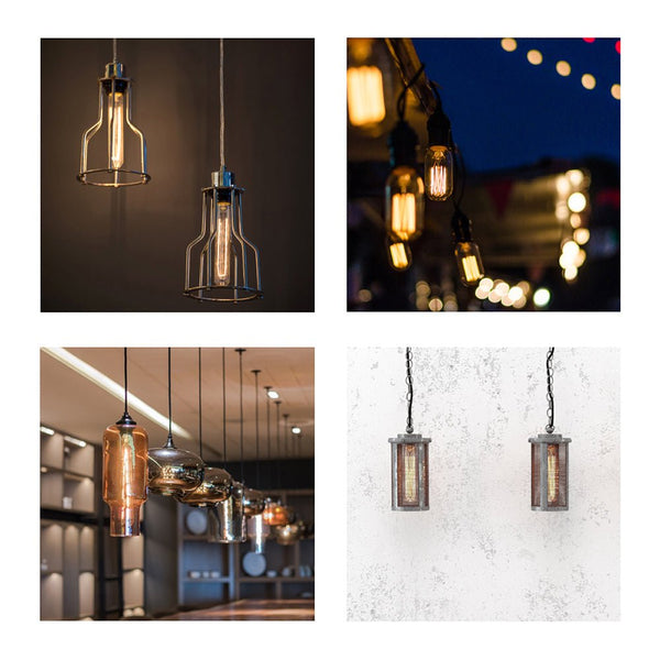 LED Filament T45 T30 Tubular Bulb E27 Edison Screw 4W Pack of 4 Warm White