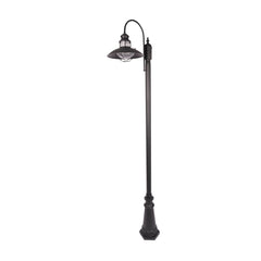 Cottage Style Sunflower Post Top Lamp Matt Black Clear Glass E27 2.45M