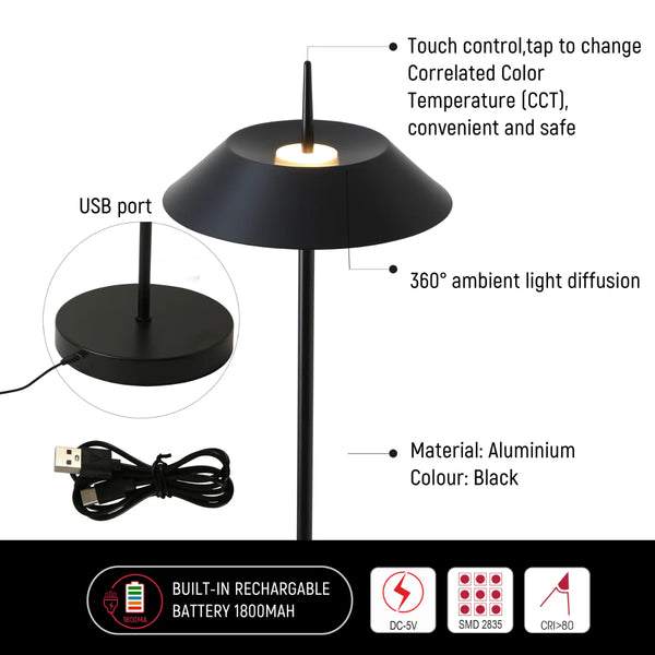 Portable LED Floor Lamp with Dimmable CCT - Sleek Design 131cm