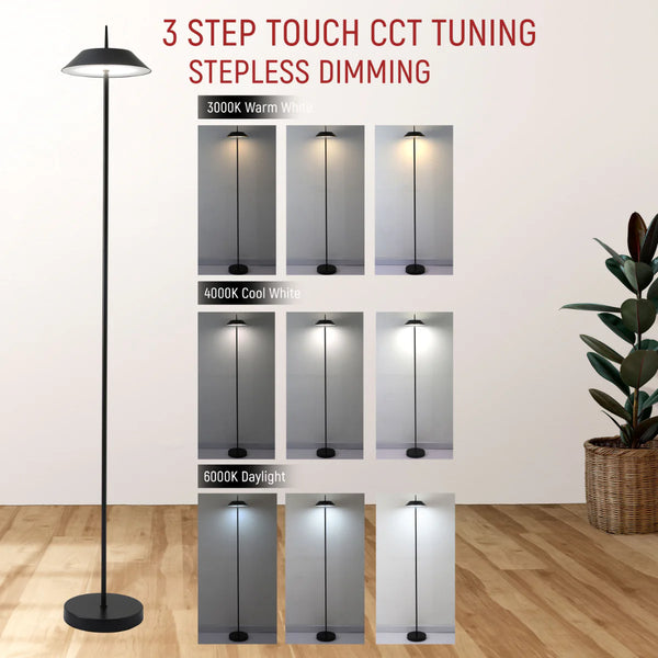 Portable LED Floor Lamp with Dimmable CCT - Sleek Design 131cm