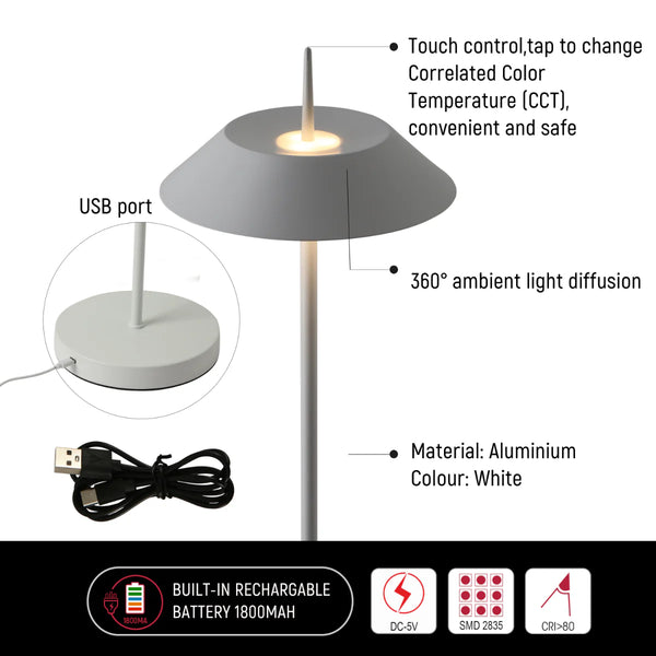 Portable LED Floor Lamp with Dimmable CCT - Sleek Design 131cm