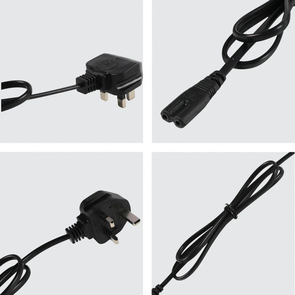 Power Cord | Mains Lead | UK Plug | Power input Cable BS1363/A 3A 2 pin output