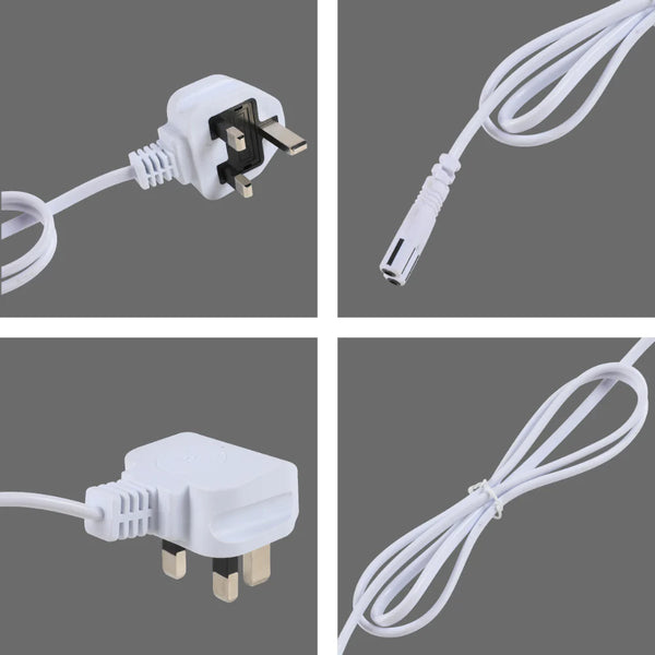 Power Cord | Mains Lead | UK Plug | Power input Cable BS1363/A 3A 2 pin output