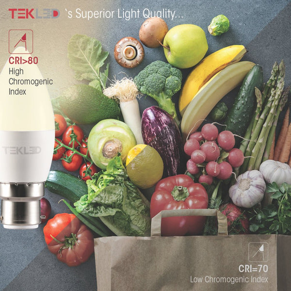 TEKLED
Cetus LED Candle Bulb C37 B22 Bayonet Cap 6W - 2700K Warm White / Pack of 6 or 10