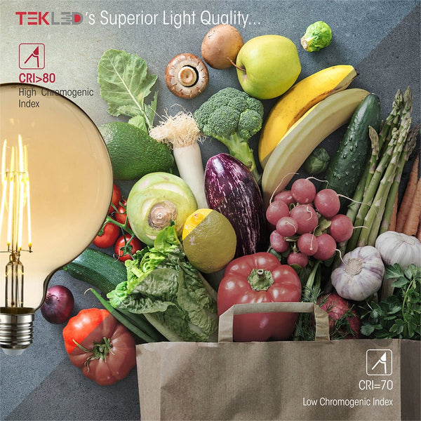 LED Filament Globe Bulb E27 Edison Screw Warm White 2400K