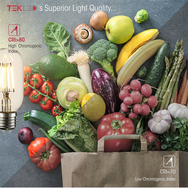 LED Filament T45 T30 Tubular Bulb E27 Edison Screw 4W Pack of 4 Warm White