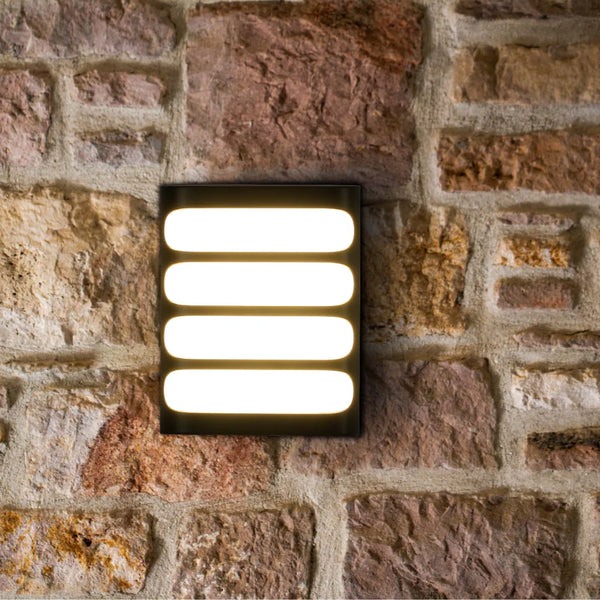 Raccoon Plastic Black LED Outdoor Wall Light 15W Cool White