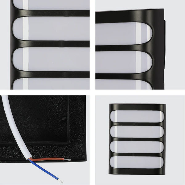 Raccoon Plastic Black LED Outdoor Wall Light 15W Cool White