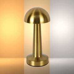 Rechargeable Steel Mushroom Table Lamp | Bedside Lamp