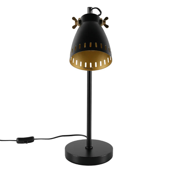 Retro Desk Lamp with Brass Accents