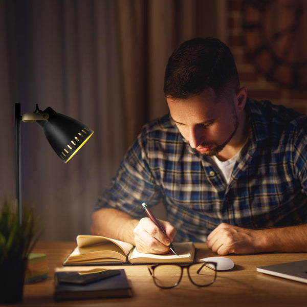 TEKLED
Retro Desk Lamp with Brass Accents - Black or white.