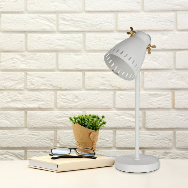 TEKLED
Retro Desk Lamp with Brass Accents - Black or white.