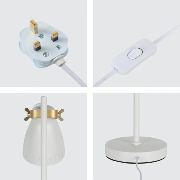 Retro Desk Lamp with Brass Accents