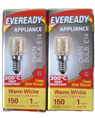 20 x Eveready 25W Oven Bulb 300°C Cooker Appliance Lamp Light 25W 240V SES E14 AEG