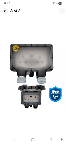 Smart WiFi Waterproof IP66 Outdoor Double UK Plug Socket USB Google Alexa Amazon