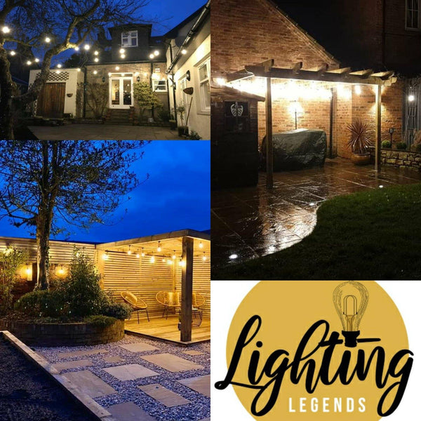 LED Plug-in Waterproof Warm White Heavy Duty Outdoor String Garden Lights - Lighting Legends branded.