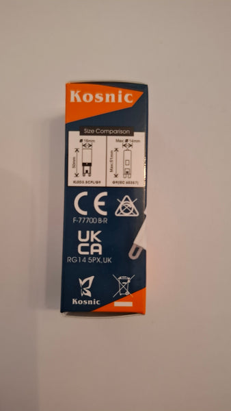 6 x Kosnic G9 3.5w led light bulbs in 6500k Daylight white non dimmable.