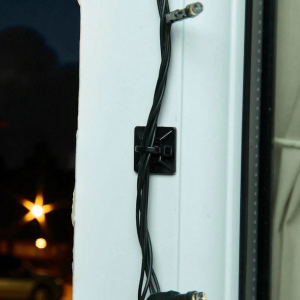 Self Adhesive Cable tie base black -Pack of 10. Cable ties not included.