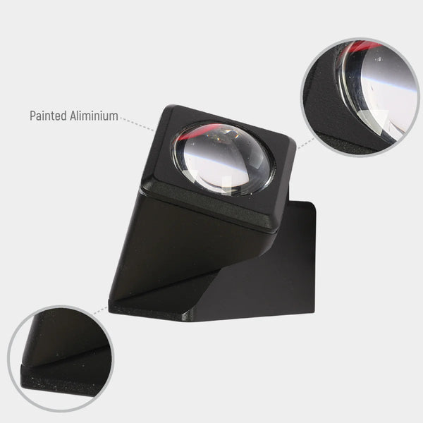 Rotatable Cubes Outdoor LED Wall Light Black 3000K Narrow Beam