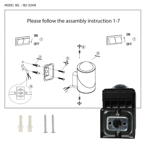 Rotatable Cubes Outdoor LED Wall Light Black 3000K Narrow Beam