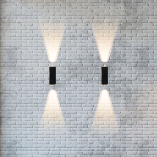 Rotatable Cubes Outdoor LED Wall Light Black 3000K Narrow Beam