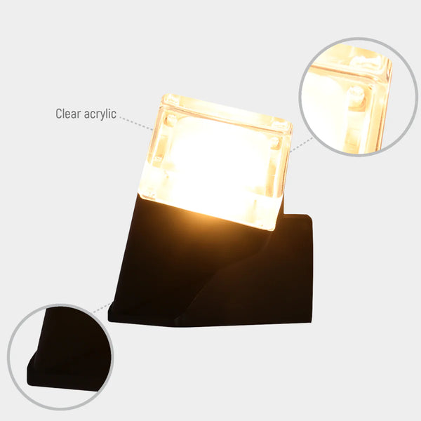 Rotatable Cubes Outdoor LED Wall Light Black 3000K Wide Beam