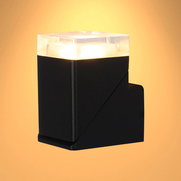 Rotatable Cubes Outdoor LED Wall Light Black 3000K Wide Beam