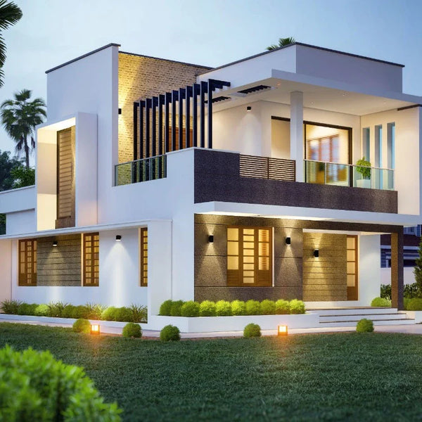 Rotatable Cubes Outdoor LED Wall Light Black 3000K Wide Beam