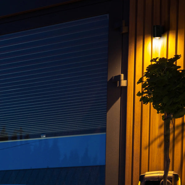 Rotatable Cylinders  Outdoor LED Wall Light Black 3000K Narrow Beam
