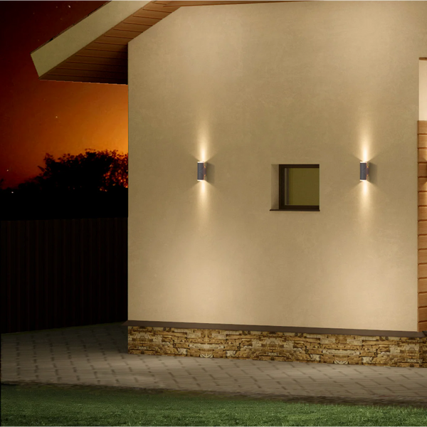 Rotatable Cylinders  Outdoor LED Wall Light White 3000K Wide Beam
