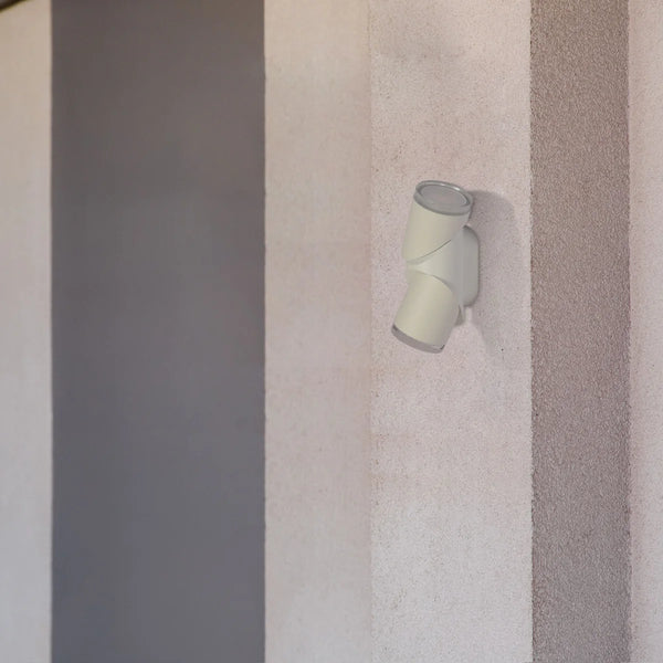 Rotatable Cylinders  Outdoor LED Wall Light White 3000K Wide Beam